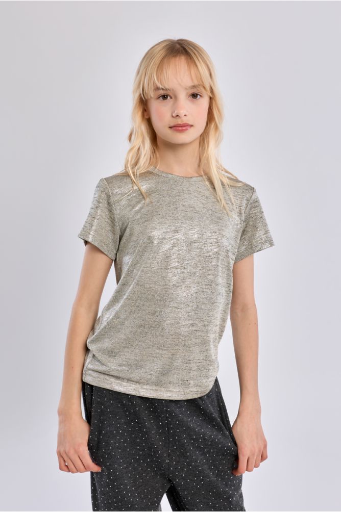 T-shirt a maniche corte iridescente - Molly Bracken Girl