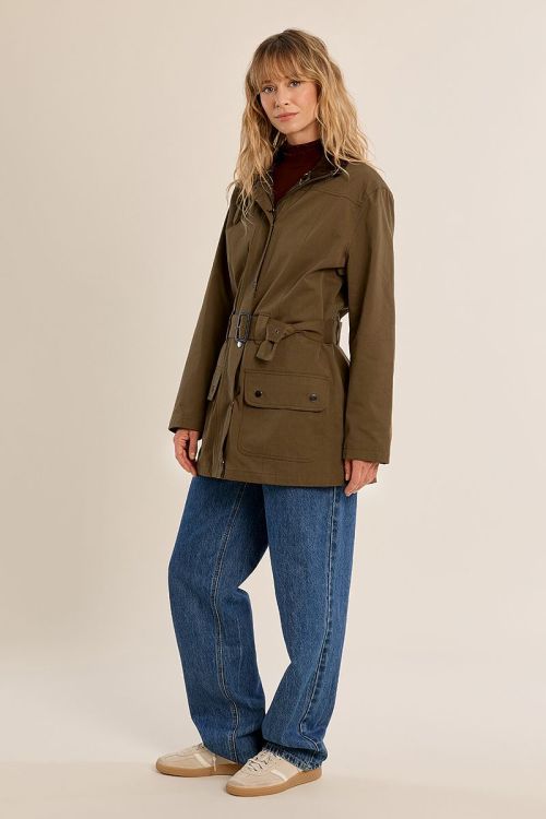 Belted Cotton Parka
