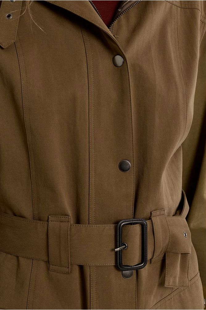 Belted Cotton Parka