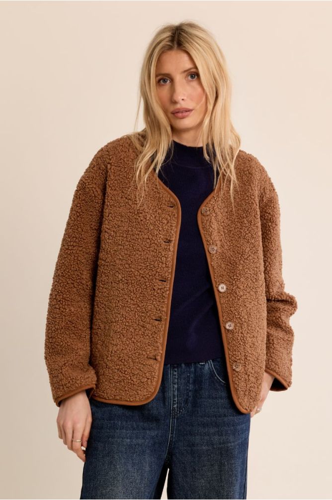 Chaqueta de manga larga de borreguito