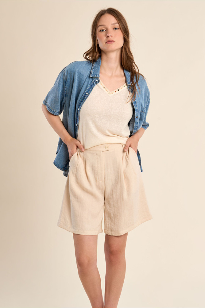 Short de blazer taille haute