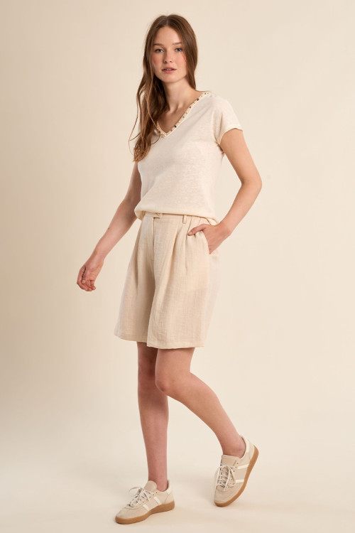 High Waisted Blazer Shorts