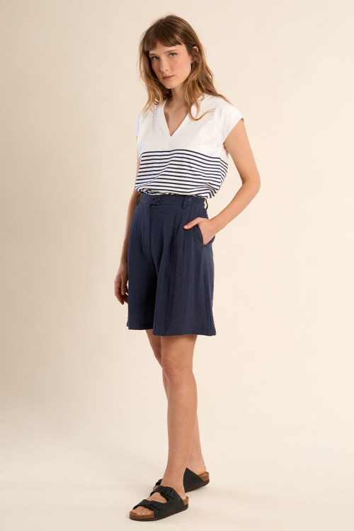 High Waisted Blazer Shorts