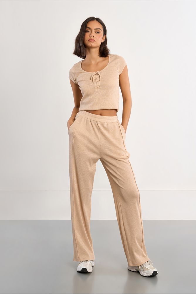Iridescent jogger pants