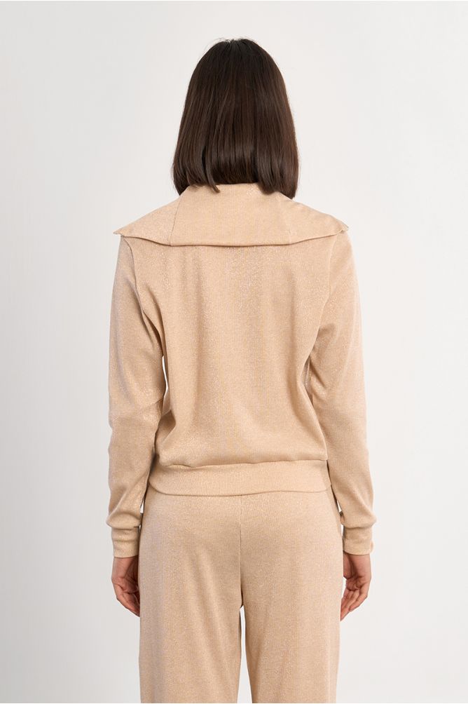 Iridescent double-zip jogger jacket