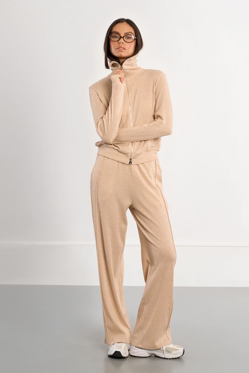 Iridescent double-zip jogger jacket