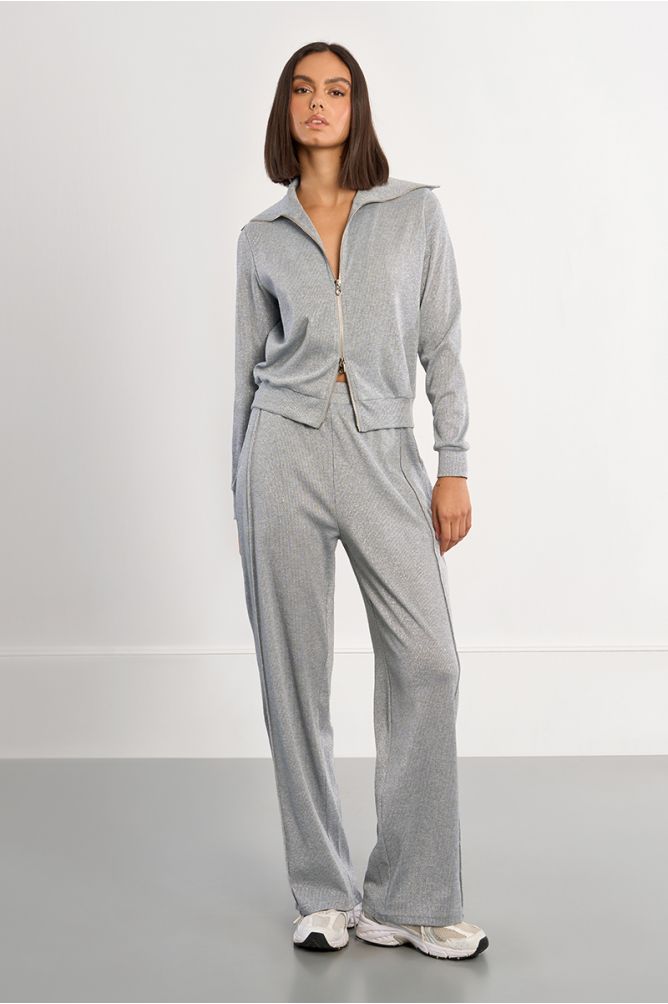 Veste de jogger irisée à double zip