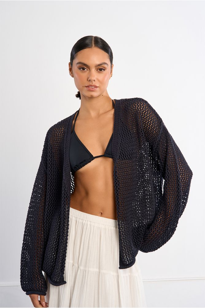 Gilet en maille ajourée