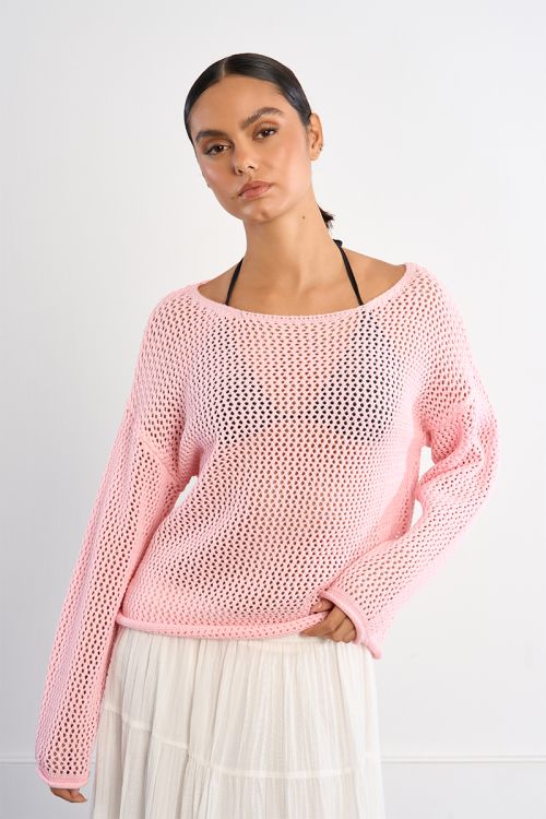 Pull en maille ajourée