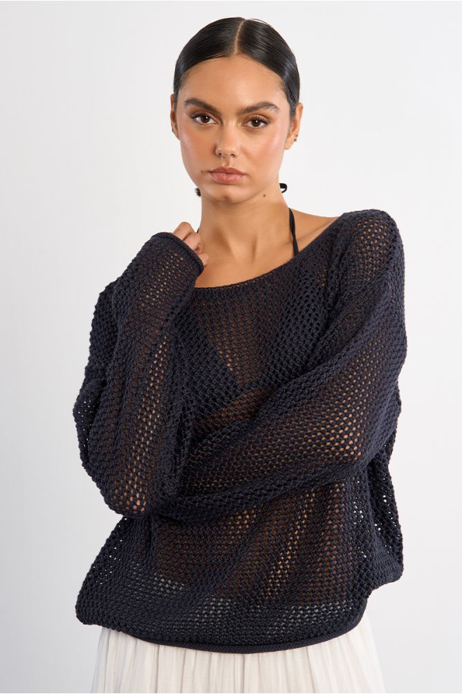 Pull en maille ajourée