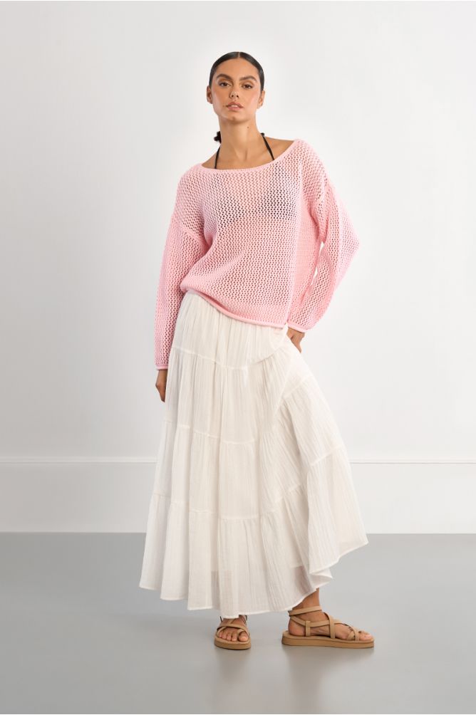 Pull en maille ajourée
