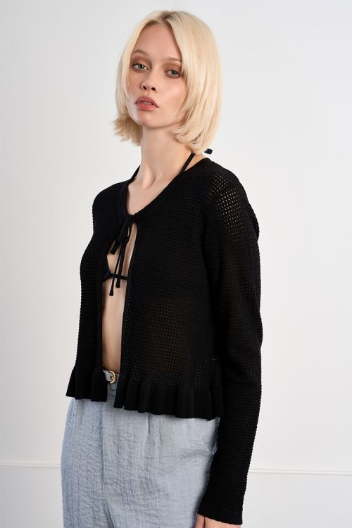 Top ouvert en maille