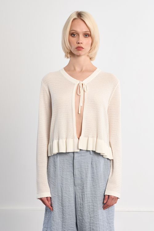 Top ouvert en maille