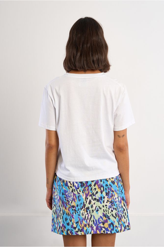 T-shirt décontracté en broderie ajourée