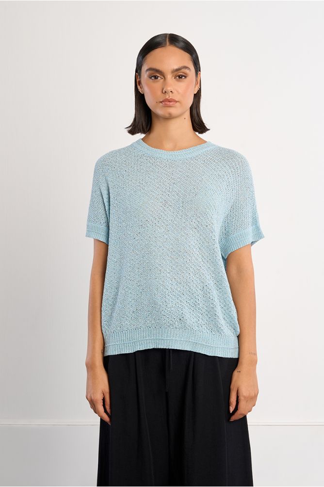 Short-sleeved knit