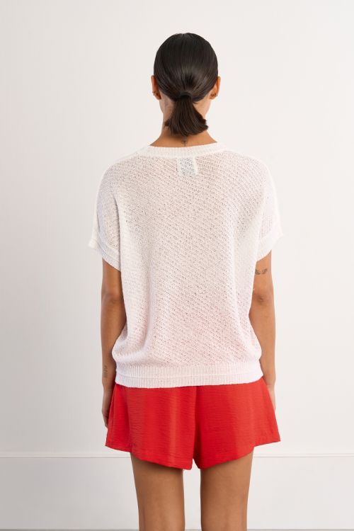 Jersey de mujer de manga corta, de punto.