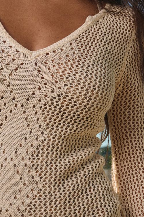 Robe courte de plage en crochet