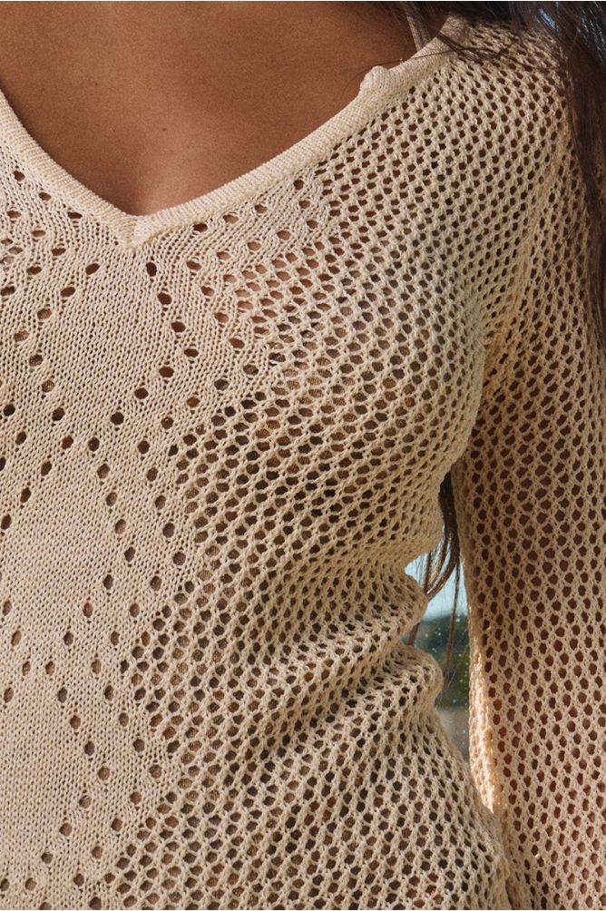 Robe courte de plage en crochet