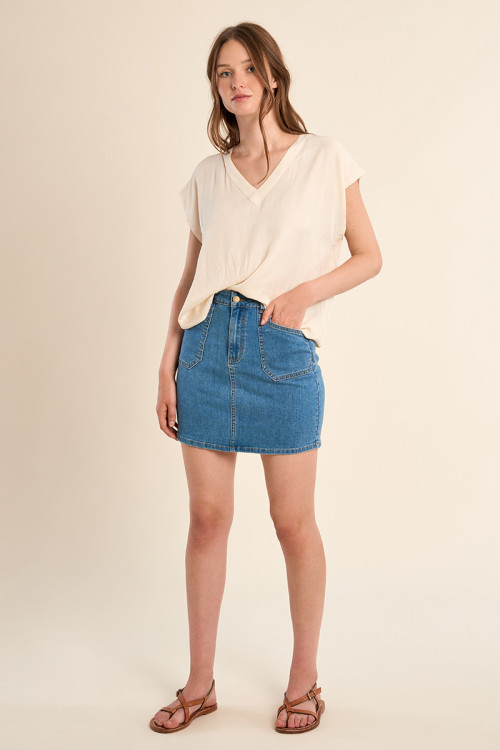 Jupe courte en denim
