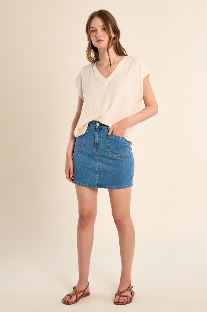 Jupe courte en denim