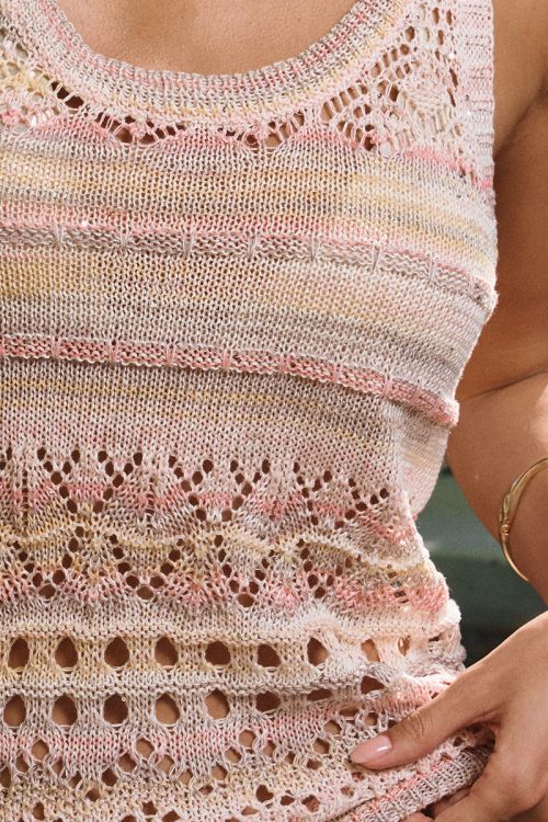 Openwork beach tank top