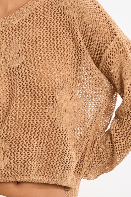Pull en maille fine avec détails fleurs