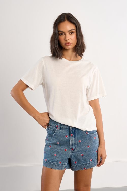 Camisa de manga corta, básica.