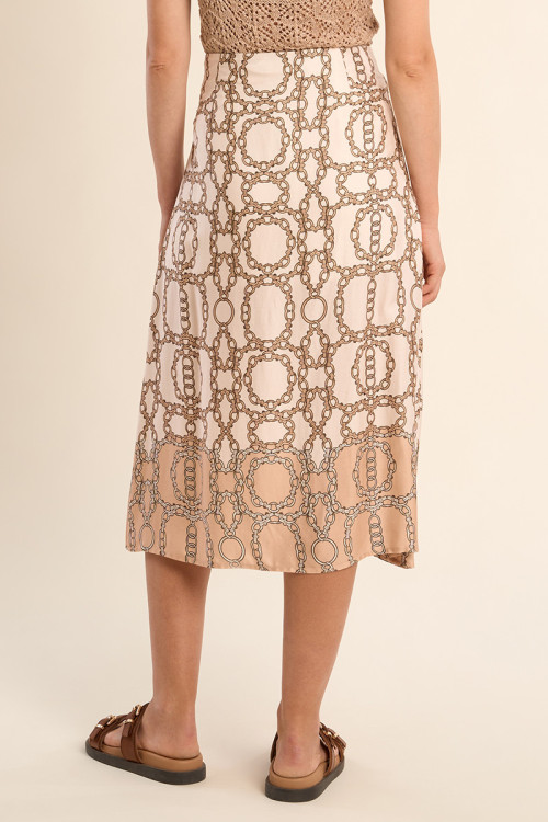 Midi skirt, printed