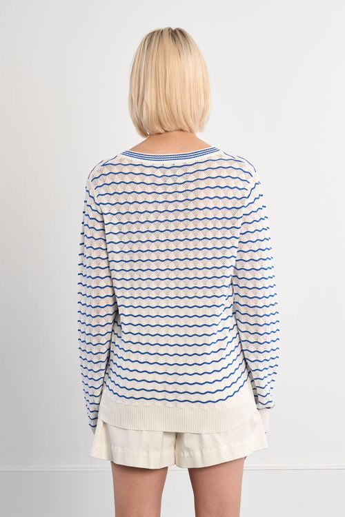 Jersey de mujer de manga larga, con estampado.