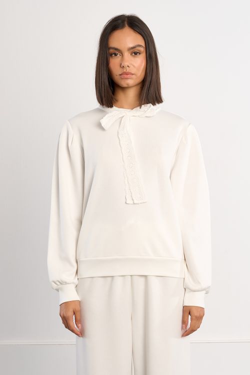 Sweat-shirt décontracté avec col nouable