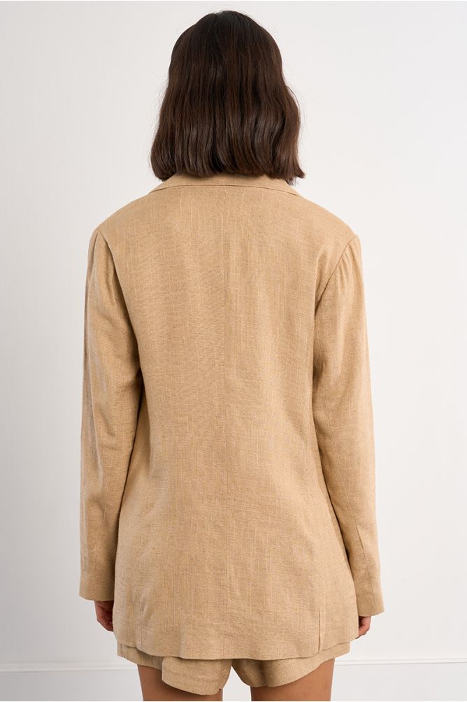 Straight linen blazer