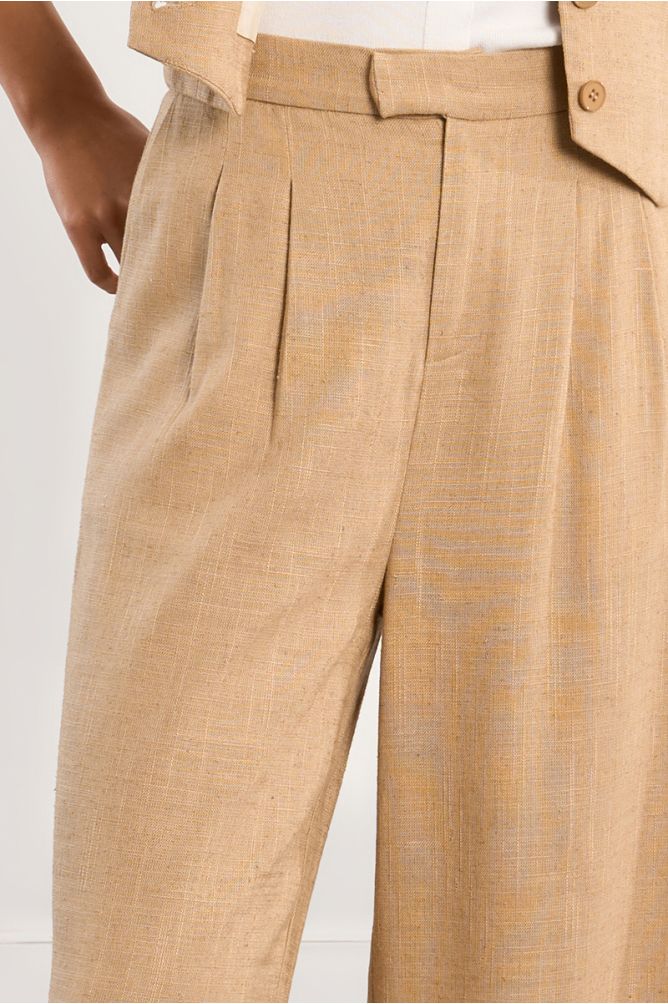 Wide linen trousers