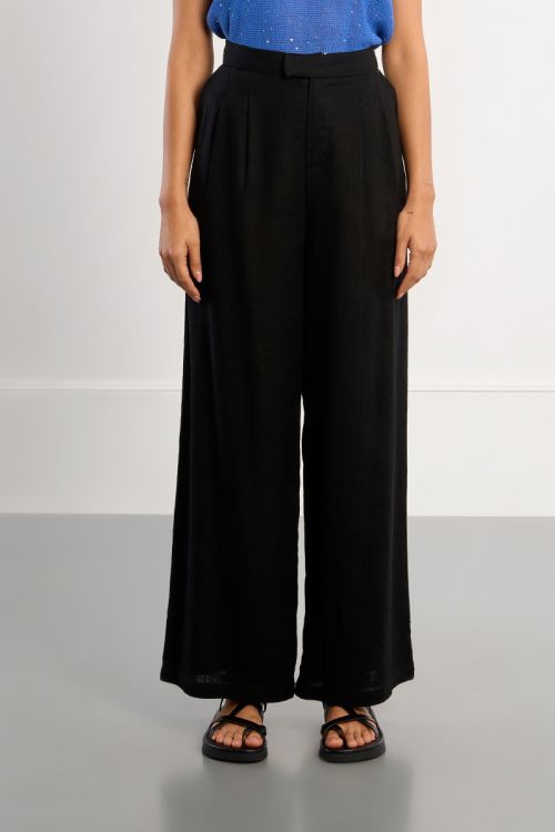 Pantalon large en lin