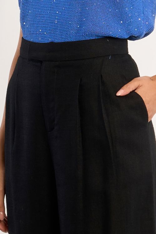 Pantalon large en lin