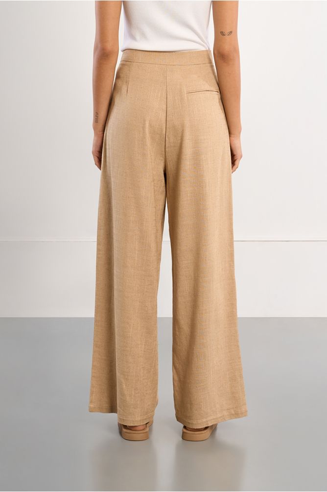 Pantalon large en lin