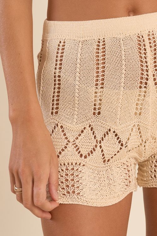 Short de plage en crochet