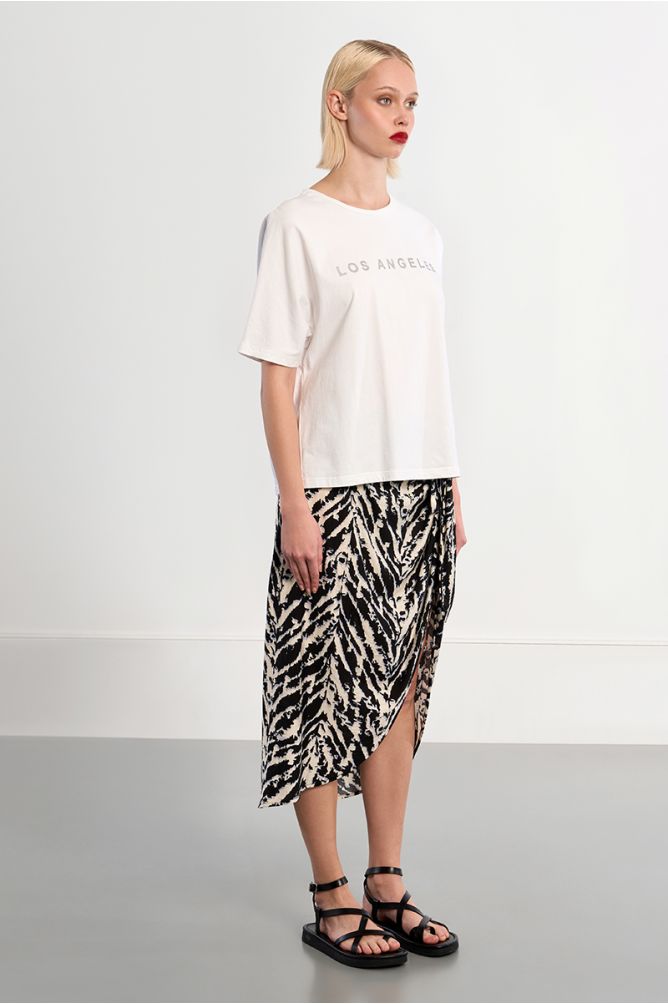 "Oversized cotton T-shirt ""Los Angeles"""