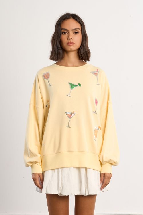 Sudadera de mujer de manga larga, con estampado.