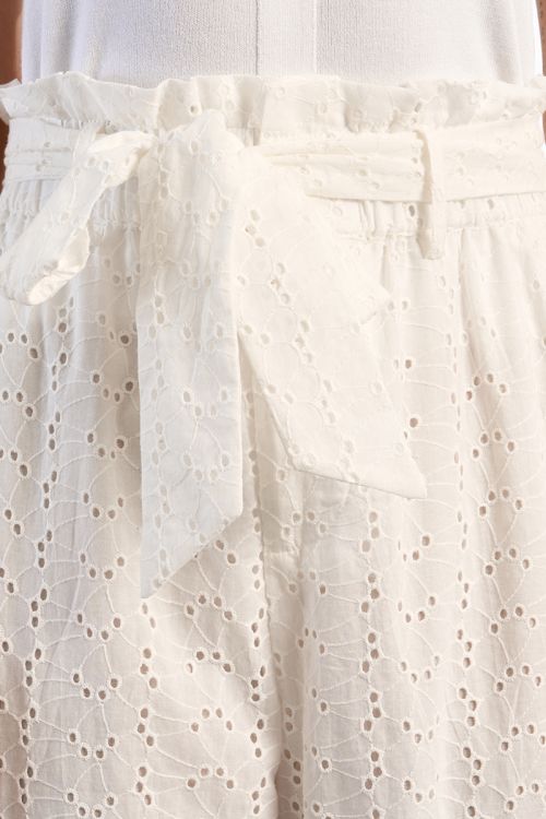 Pantalón de mujer tobillero, en tejido acanalado.