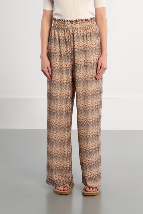 Pantalon large à imprimé graphique