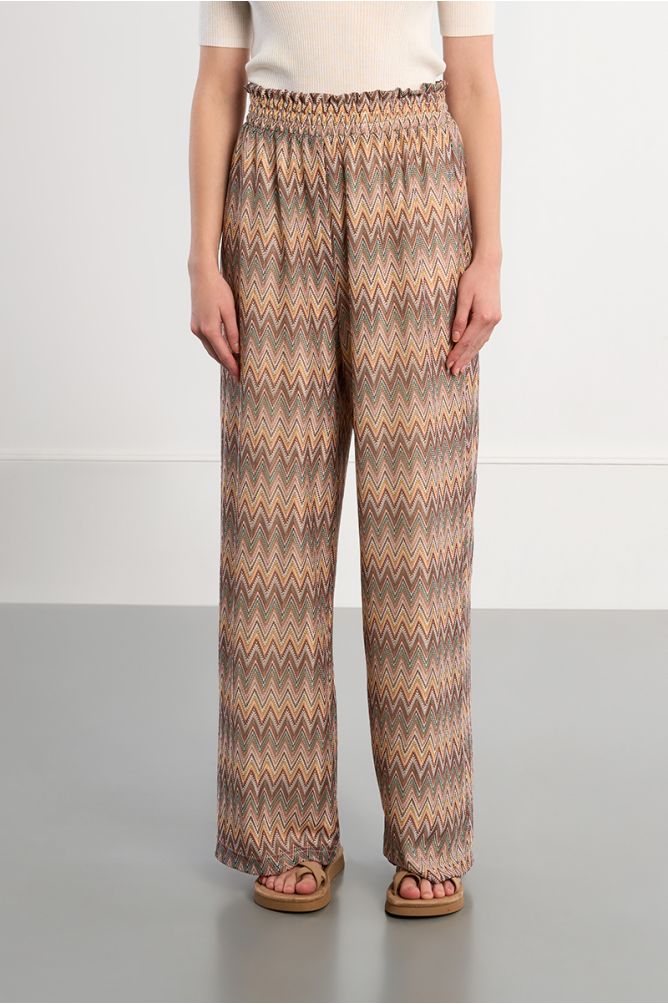 Pantalon large à imprimé graphique