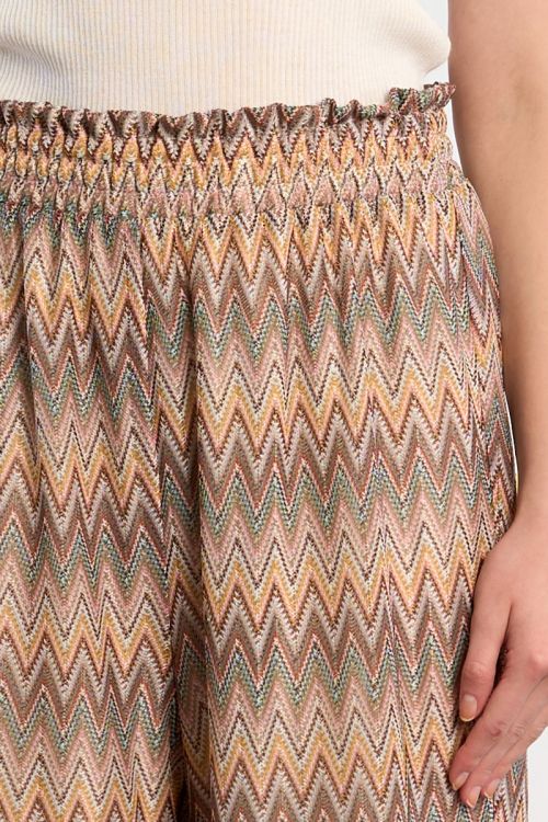Pantalón de mujer largo, con estampado, multicolor.