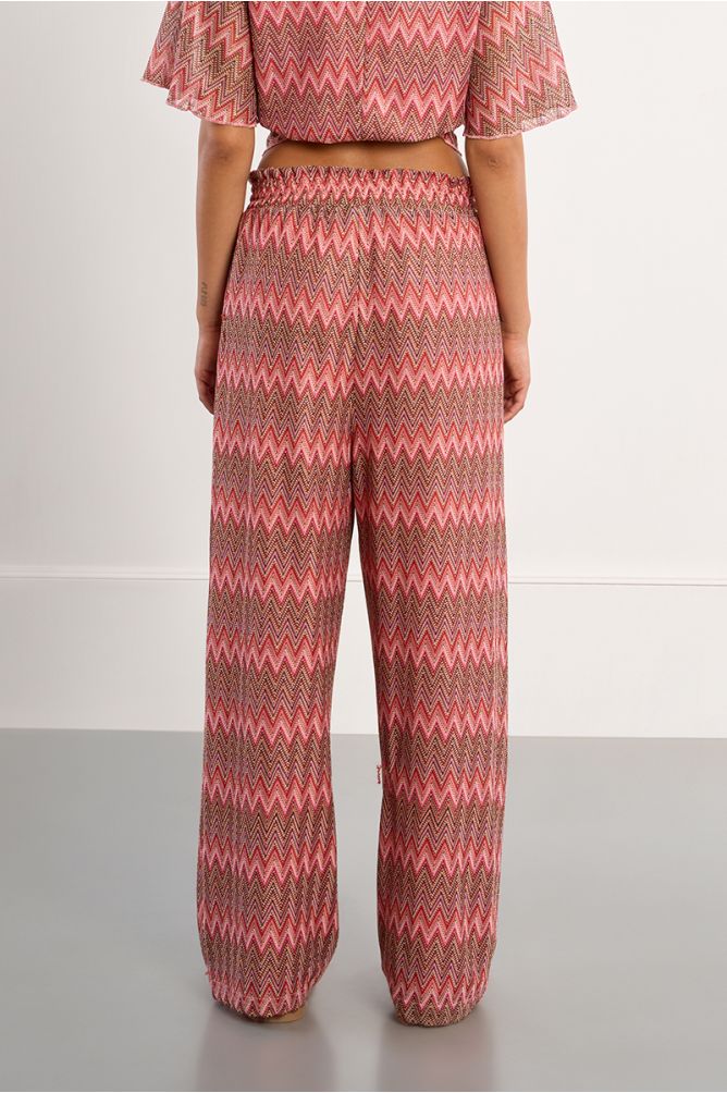 Pantalón de mujer largo, con estampado, multicolor.
