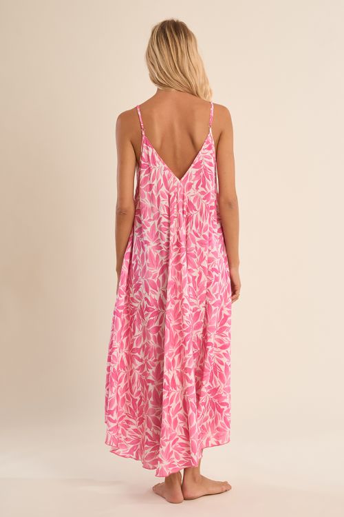 Long, flowing, printed dress