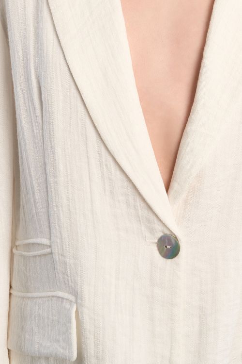 Blazer de mujer de manga larga, cuello y solapa.
