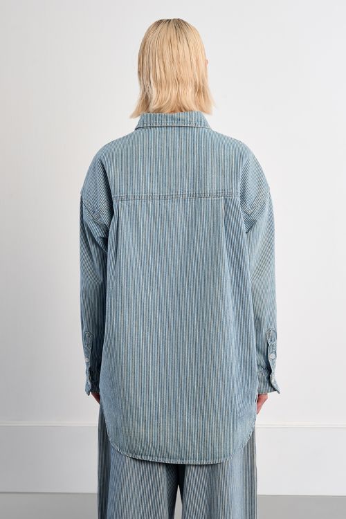 Surchemise rayée denim