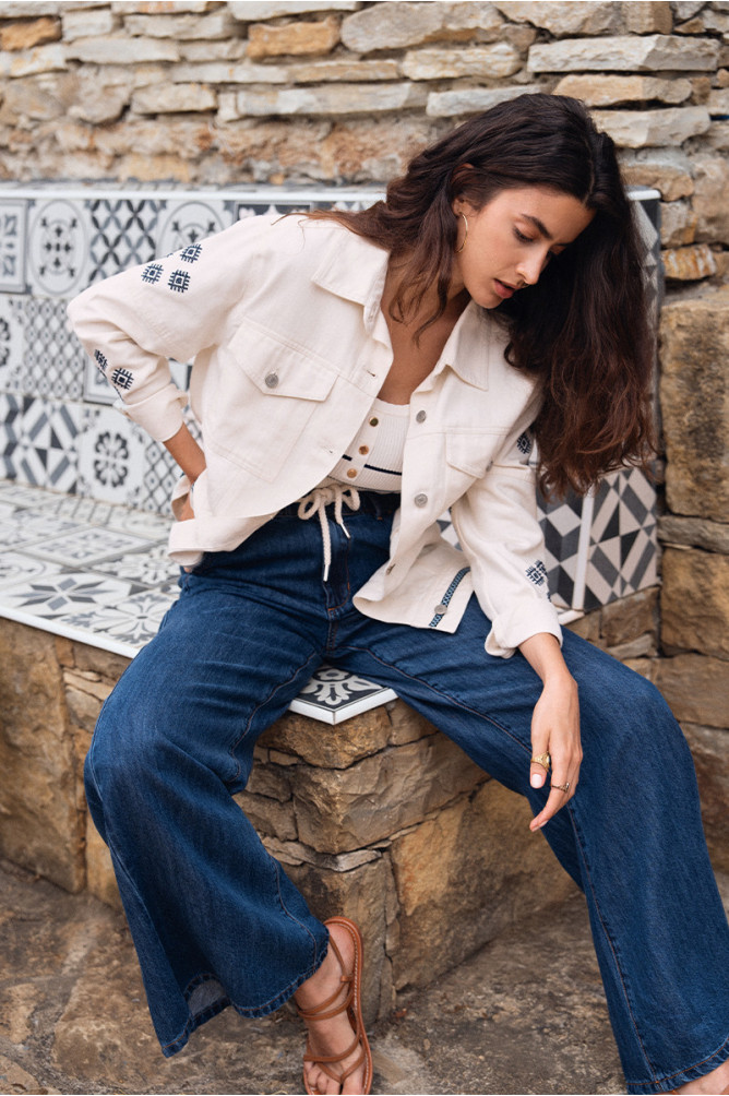 Baggy drawstring jeans