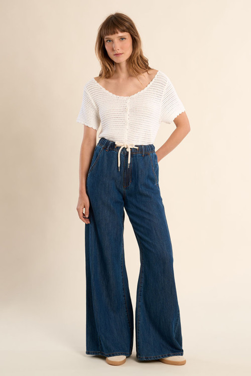 Baggy drawstring jeans