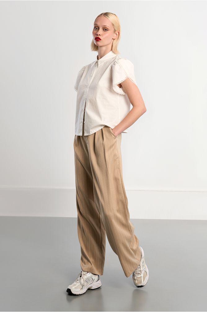 Pantalón de mujer largo, estampado rayas.