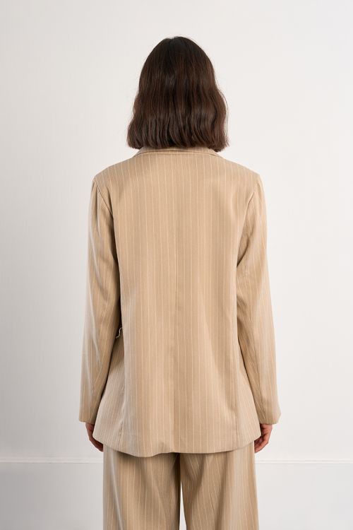 Blazer de mujer de manga larga, con cuello, solapa y estampado.
